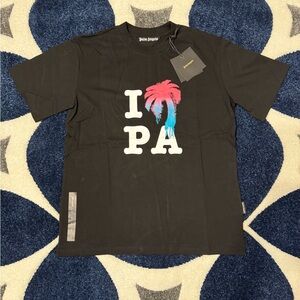 Palm Angels I Love Palm Angels Black T-Shirt Size Large